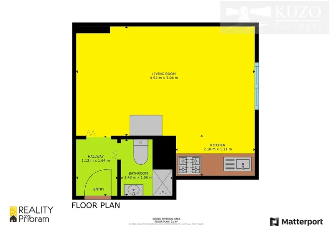 Pronájem bytu 1+kk, Příbram, S. K. Neumanna, 21 m2