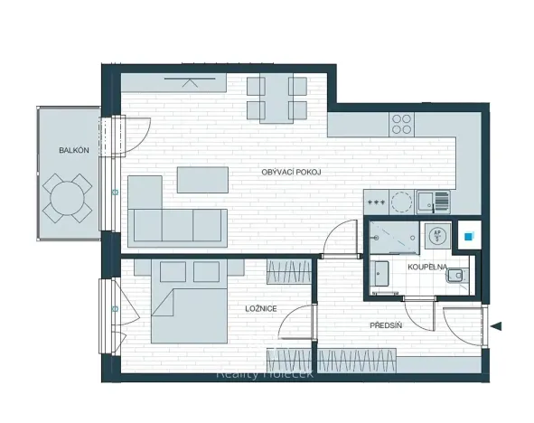Pronájem bytu 2+kk, Kladno, Ke stadionu, 58 m2