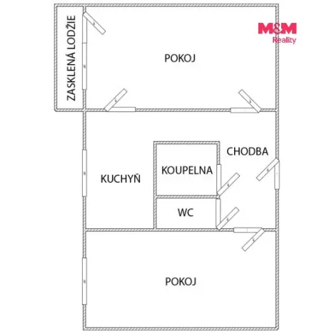 Pronájem bytu 2+1, Chomutov, Holešická, 63 m2