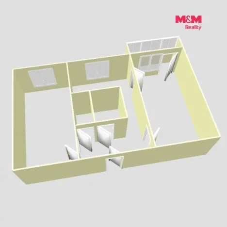 Pronájem bytu 2+1, Chomutov, Holešická, 63 m2