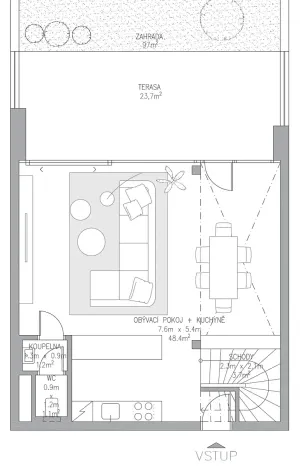Pronájem bytu 4+kk, Praha - Košíře, Na pomezí, 144 m2