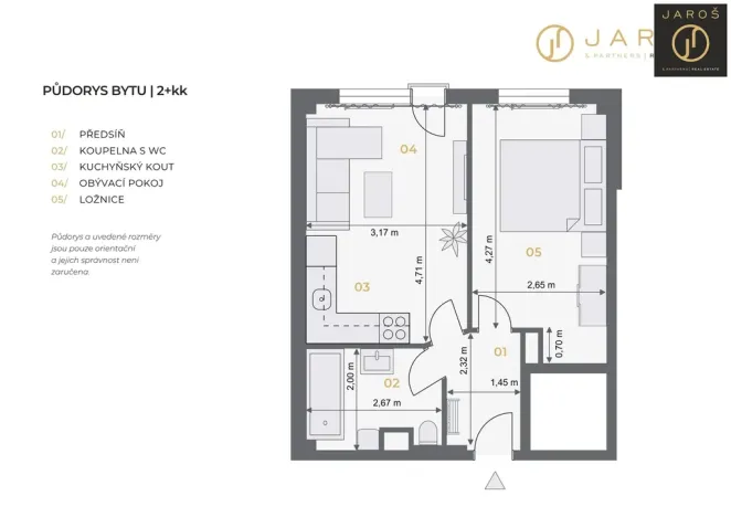 Prodej bytu 2+kk, Kladno, Vojtěcha Lanny, 37 m2