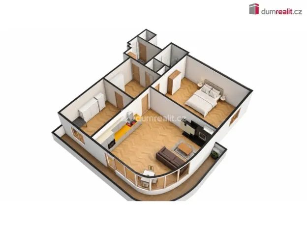 Prodej bytu 3+kk, Praha - Podolí, Dvorecké náměstí, 71 m2
