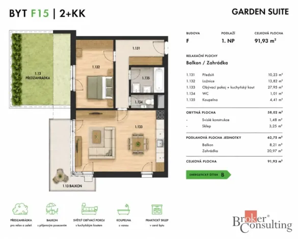 Pronájem bytu 2+kk, Plzeň - Jižní Předměstí, Železná, 58 m2