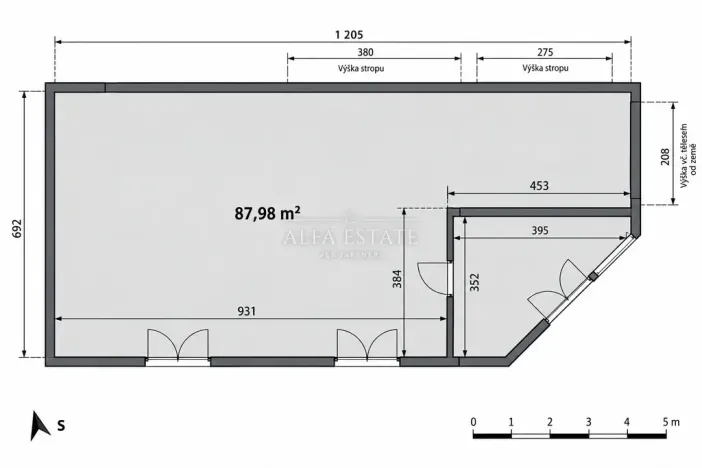 Pronájem skladu, Karlovy Vary - Dvory, V. Meerwalda, 87 m2