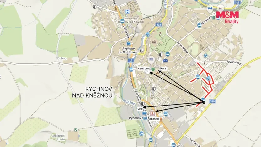Pronájem bytu 2+kk, Rychnov nad Kněžnou, Mírová, 50 m2