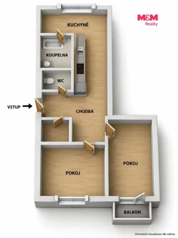 Prodej bytu 2+1, Žamberk, U Polikliniky, 57 m2