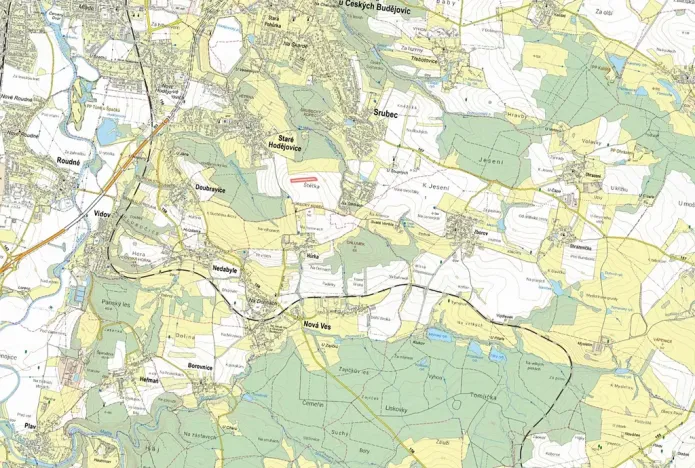 Prodej pole, Staré Hodějovice, 13024 m2