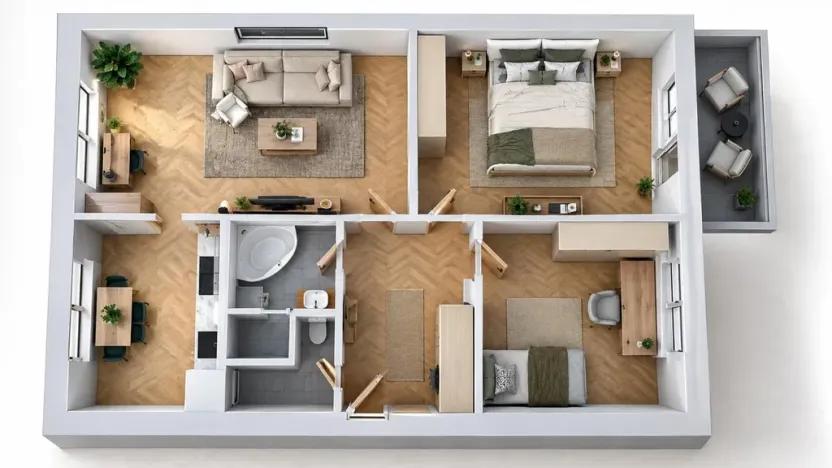 Prodej bytu 3+1, Hustopeče, 75 m2