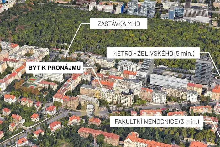 Pronájem bytu 1+kk, Praha - Vinohrady, V Horní Stromce, 22 m2
