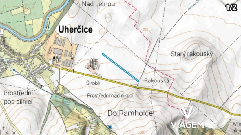 Prodej podílu pole, Uherčice, 1045 m2
