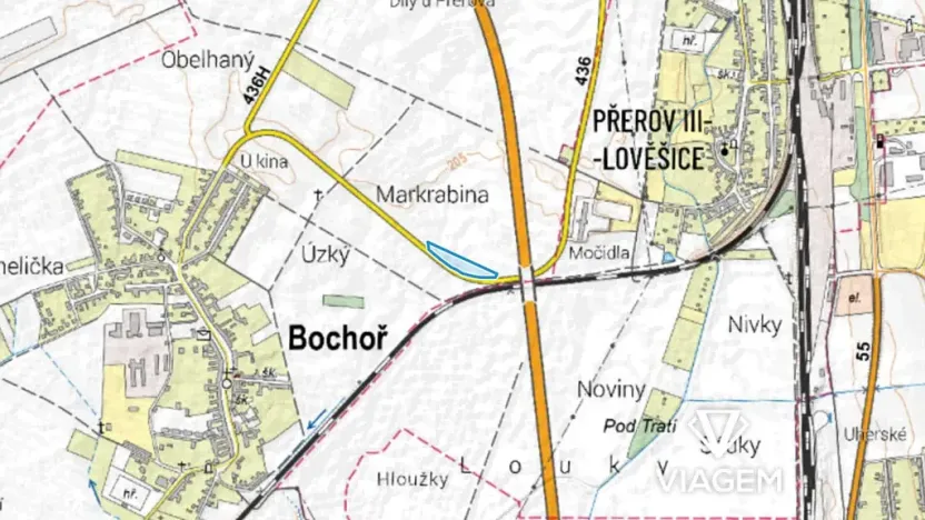 Prodej podílu pole, Bochoř, 815 m2