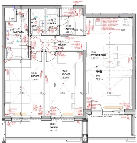 Pronájem bytu 3+kk, Praha - Nusle, V Horkách, 82 m2